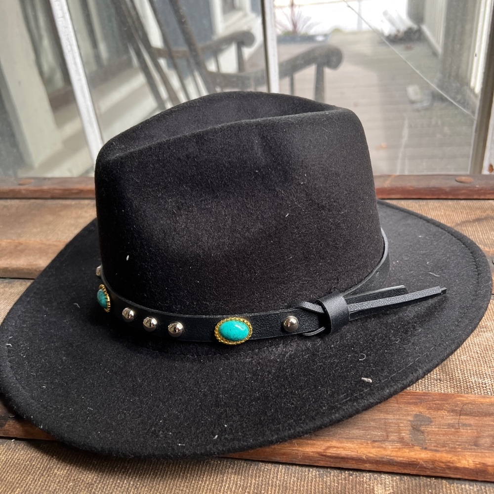 Turquoise Felt Cowboy Hat
